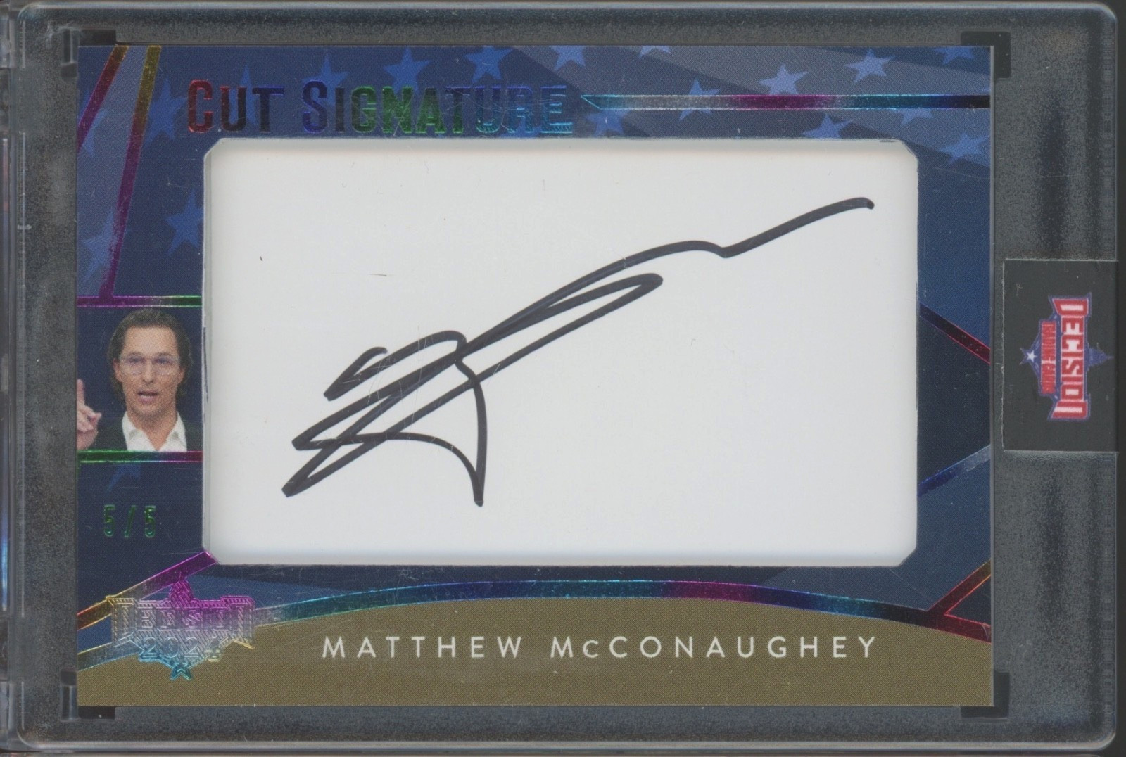 #/5 Matthew McConaughey Autograph 1ST EVER Auto Decision WOLF OF WALL STREET