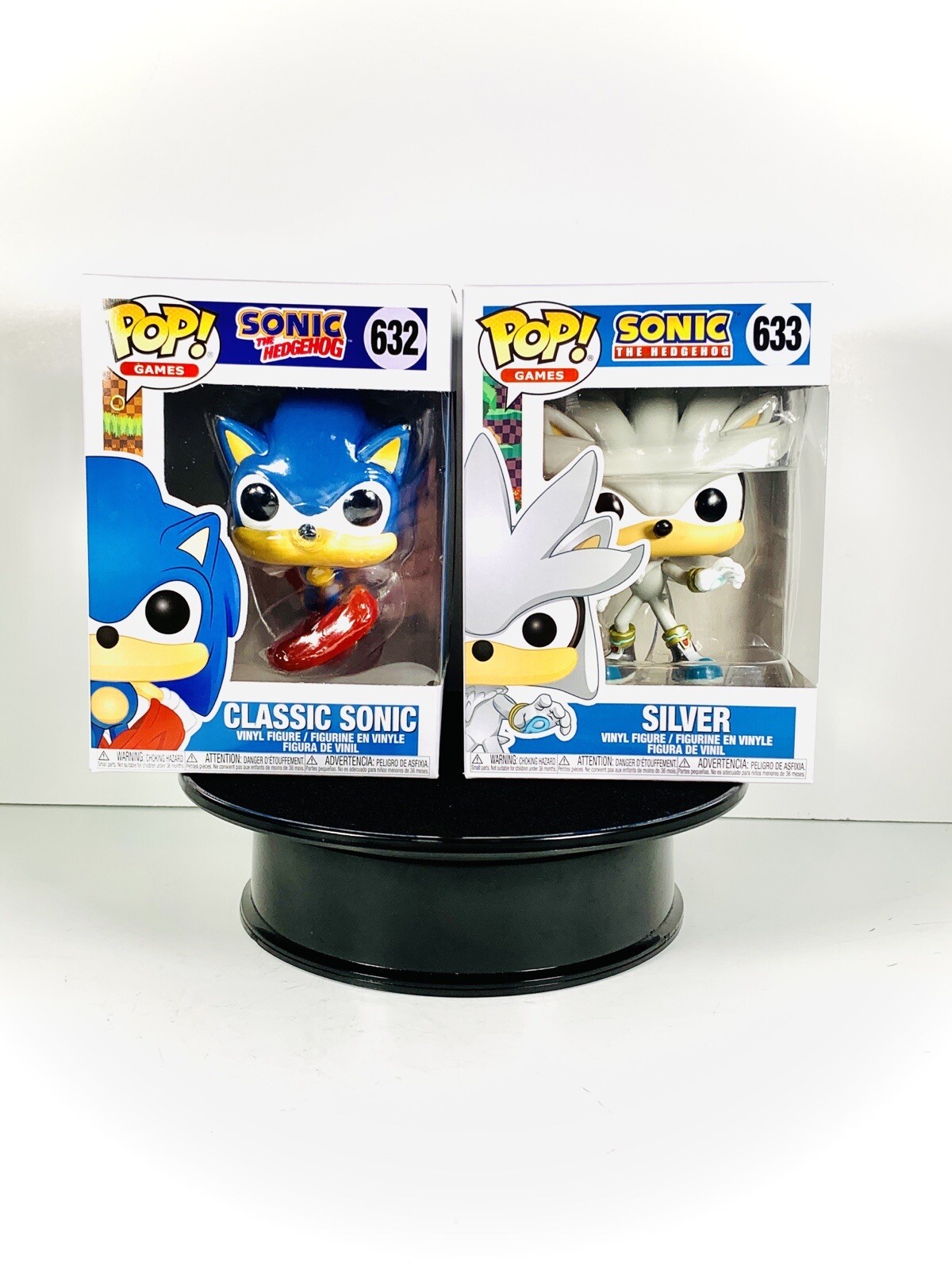 🔵THE-NEWEST: Sonic The Hedgehog, blue & silver, funko pop set 🔵THE-NEWEST: Sonic The Hedgehog, blue & silver, funko pop set