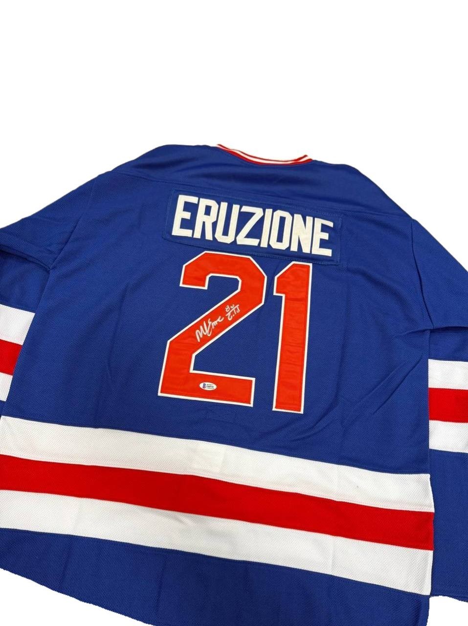 Hockey Player Mike Eruzione (#21) jersey USA Authentic BAS COA