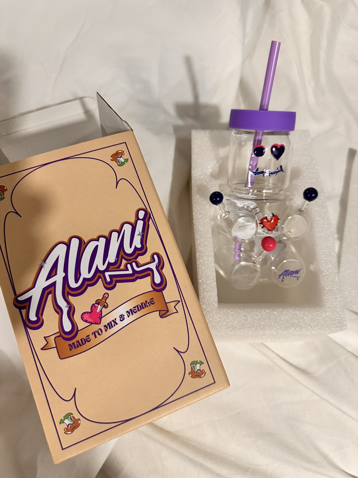 Alani Nu Hexie Glass Cup & Straw Limited Edition Collectible Tumbler New In Box