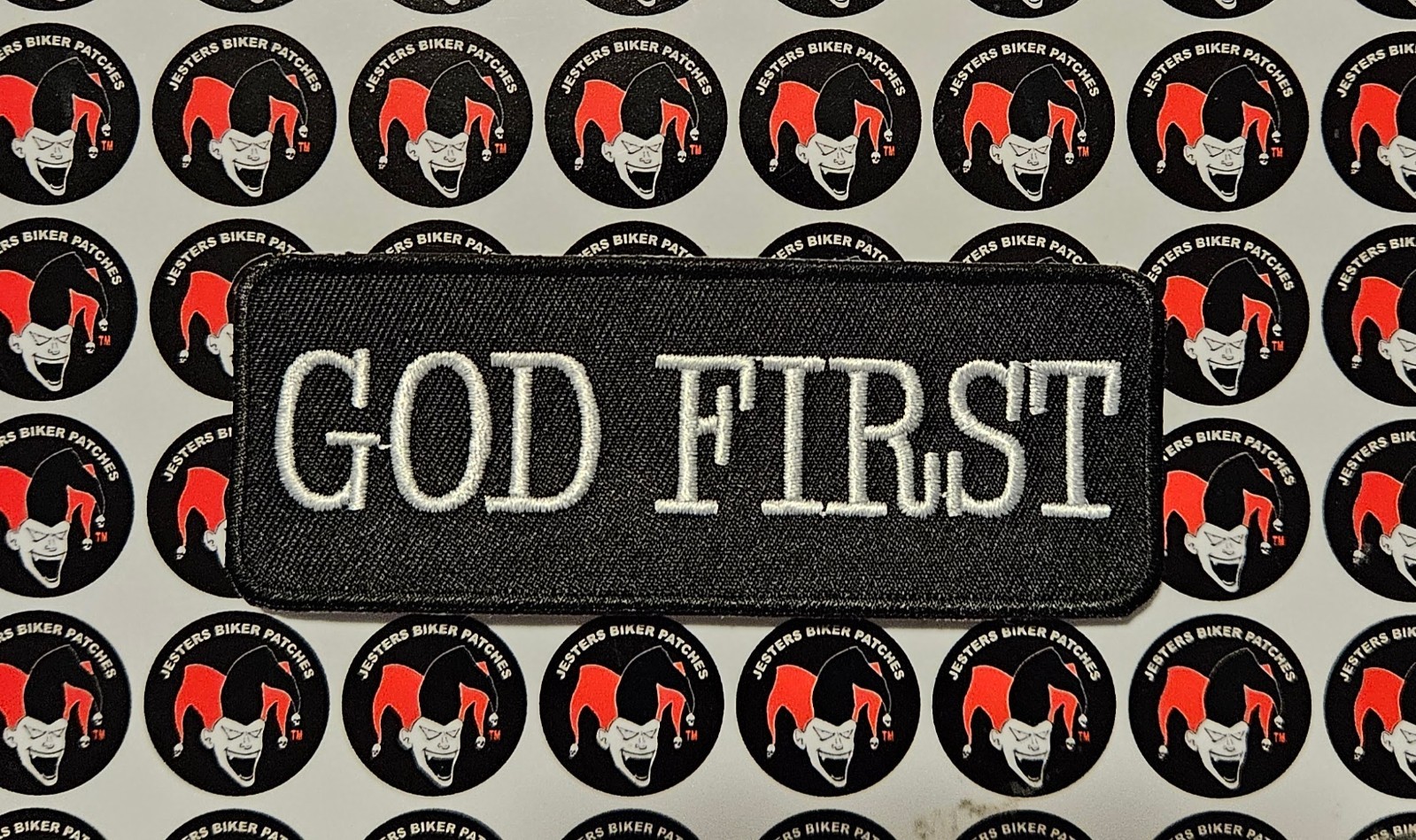 God First Jesus God Christian Embroidered Biker Patch CH004