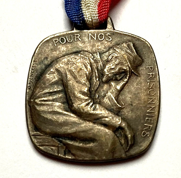 RARE  WW1 FRENCH PORS NOS PRISONNIERS 1916 (FOR OUR PRISONERS 1916) MEDAL
