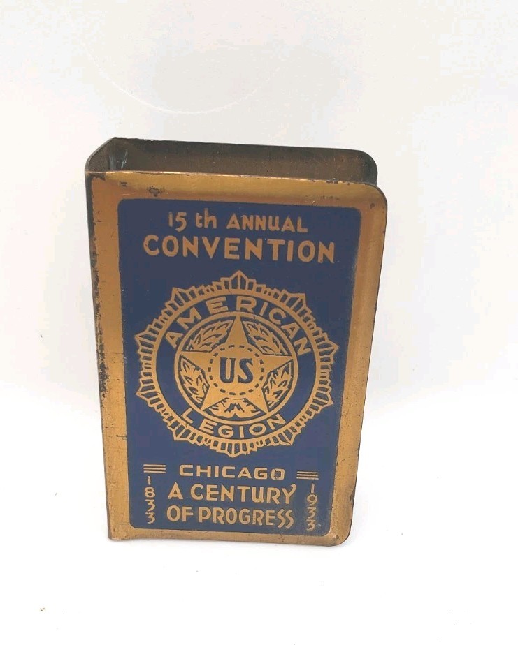 1933 Match Box Safe Chicago World\'s Fair Century Progress American Legion