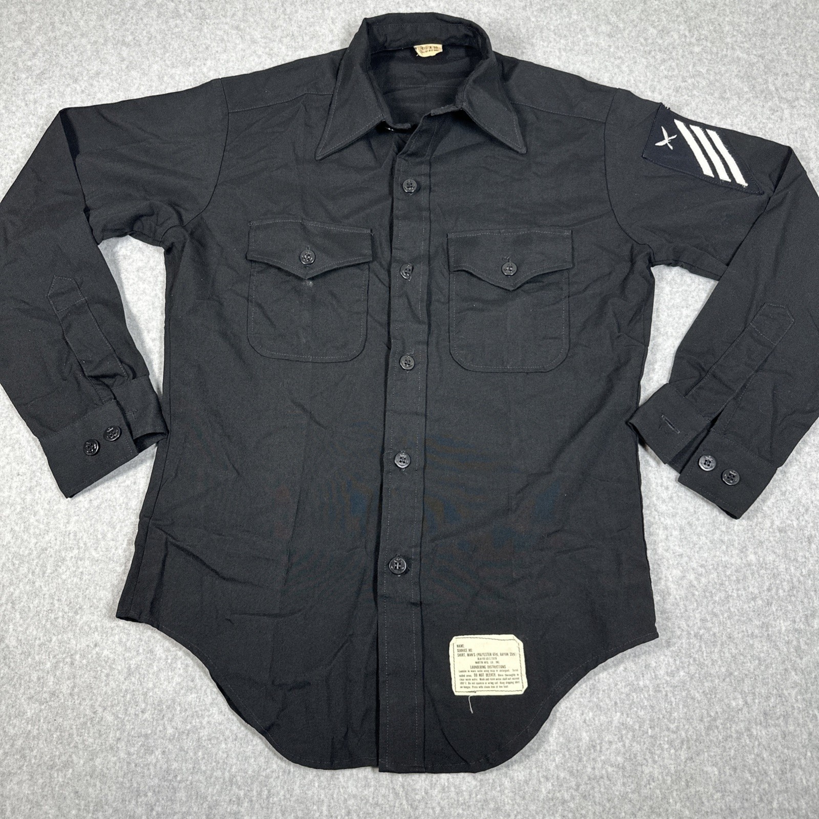 Vintage US Navy Sailor Uniform Yeoman Striker Seaman E-3 Shirt Size Medium