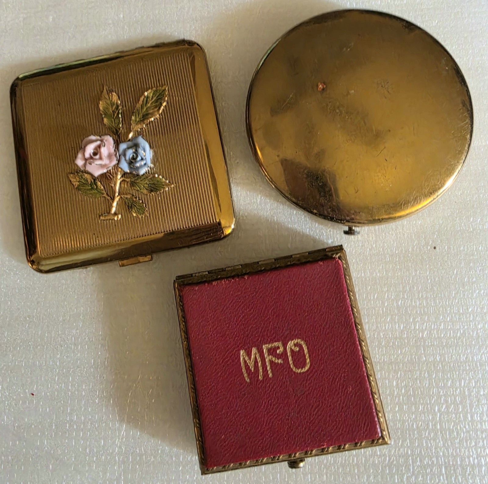 Vintage Dorset 5th Avenue Round Square Mirred Compacts Vanity Lot