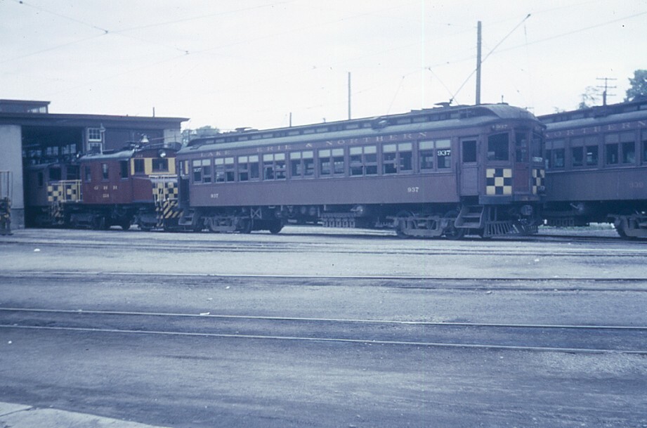 Trolley Slide - Lake Erie & Northern #937 Interurban Streetcar 1950s Galt ON