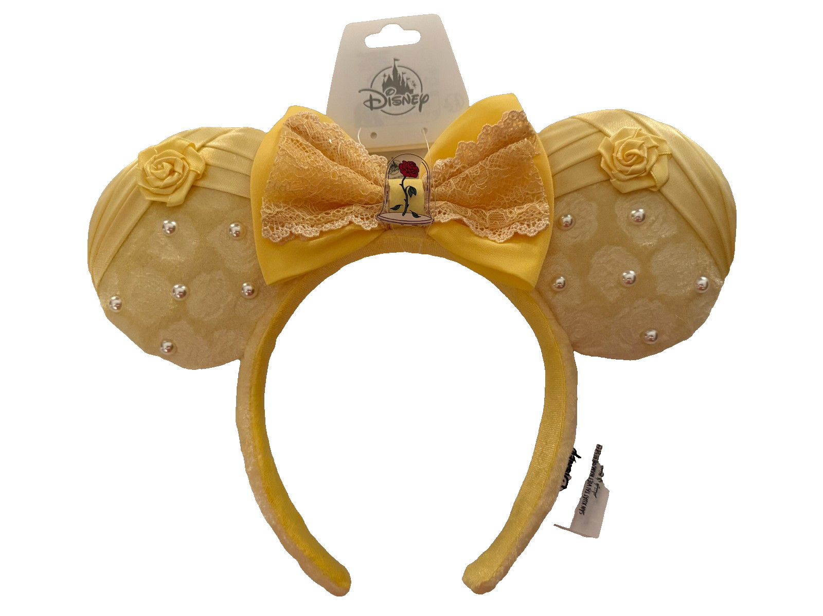 Disney Parks 2026 Beauty and the Beast - Belle Rose Minnie Ears Headband *NWT