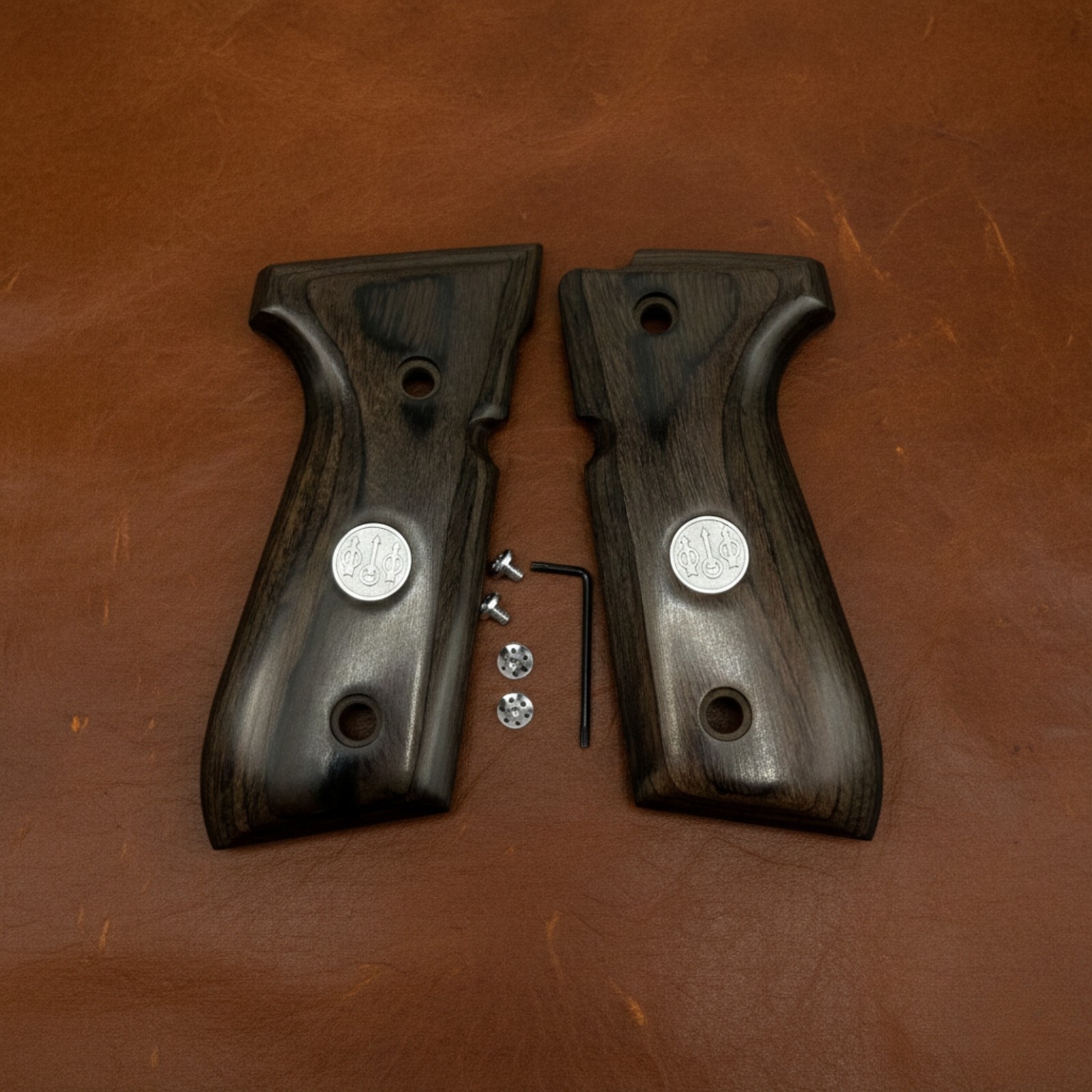 SHARD Tactical Beretta 92 96 Wood Pistol Grips Full Size 92FS EDC Combat Set