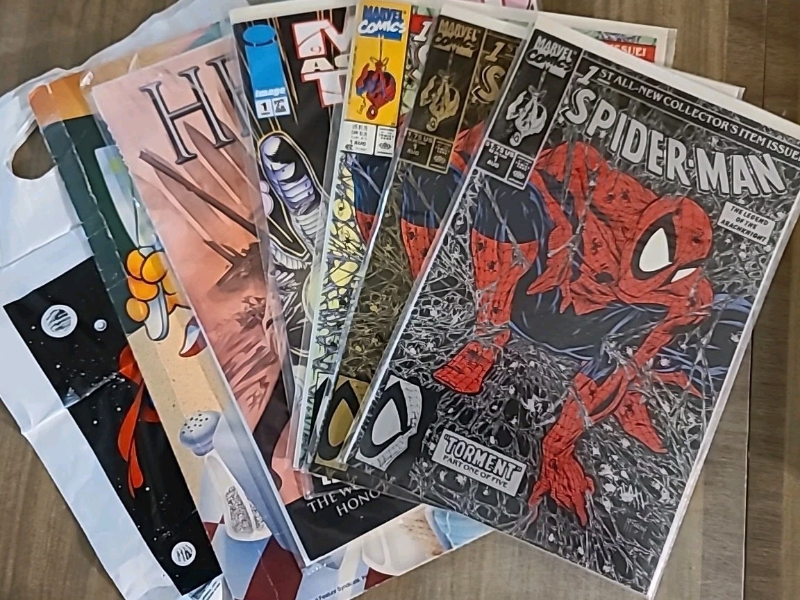 Spider-Man #1 (1990) Green/Silver/Gold + Heroes 9/11 Tribute + Man Against Time