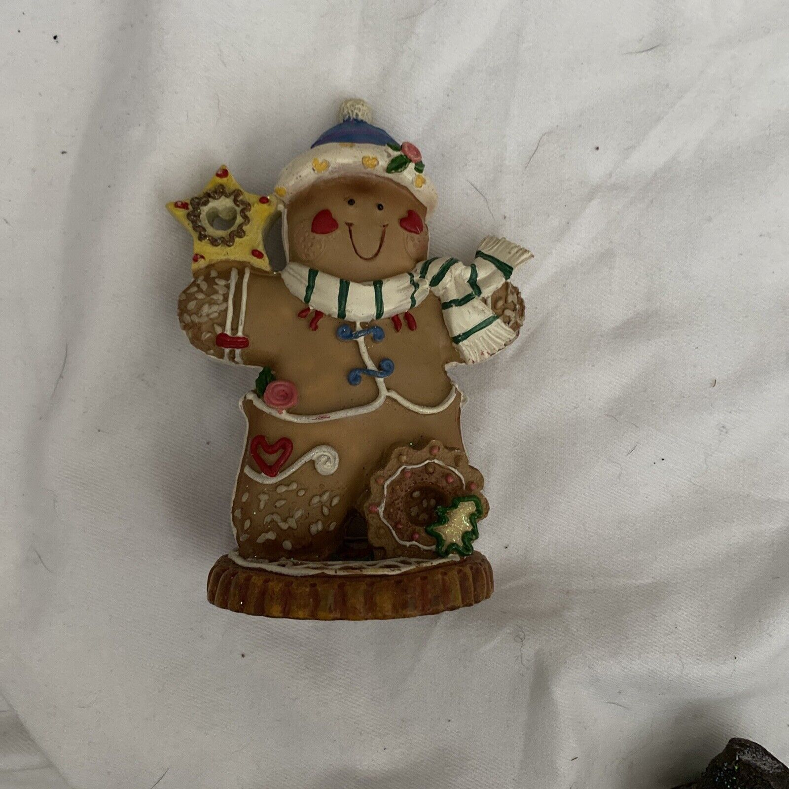 Gingerbread Man 5” Resin Figurine Christmas Decor Peppermint