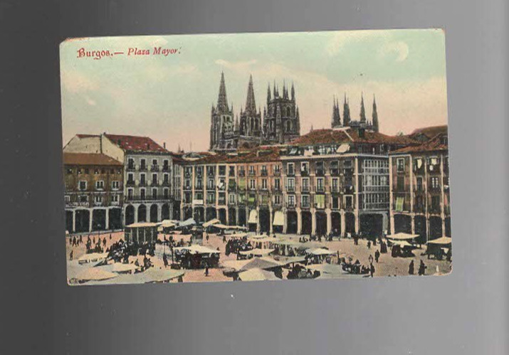 Postcard Plaza Mayor Cathedral  Burgos Spain, Unposted, unused