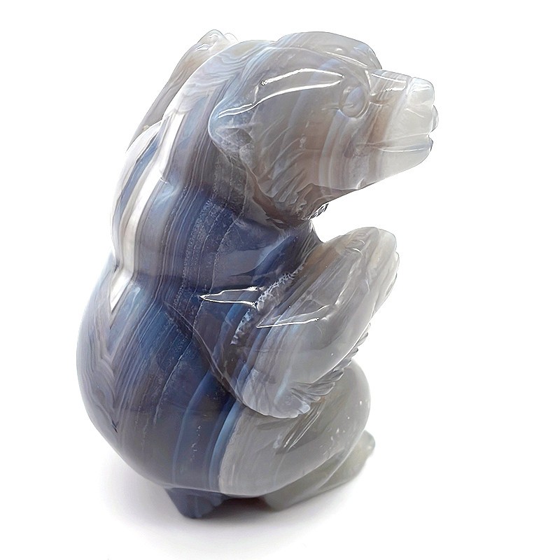 3.9\'\' Natural Agate Crystal Carved Agate Geode Bear Sculpture ,Home Decoration