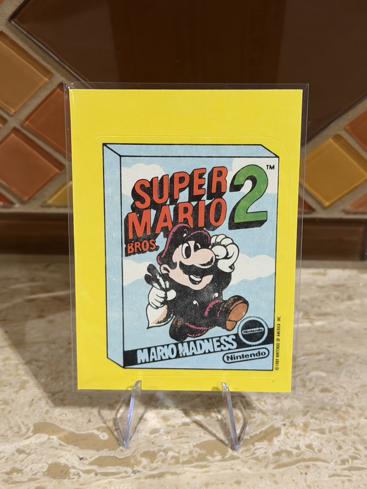 1989 Topps Nintendo Super Mario Bros 2 Mario Madness #1 Pack Fresh