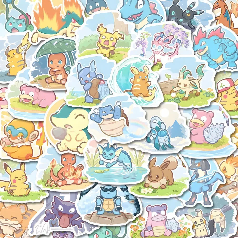 63pc Pokemon Sticker Decal Set 2 Inch Waterproof Stickers Pikachu Blastoise USA 63pc Pokemon Sticker Decal Set 2 Inch Waterproof Stickers Pikachu Blastoise USA