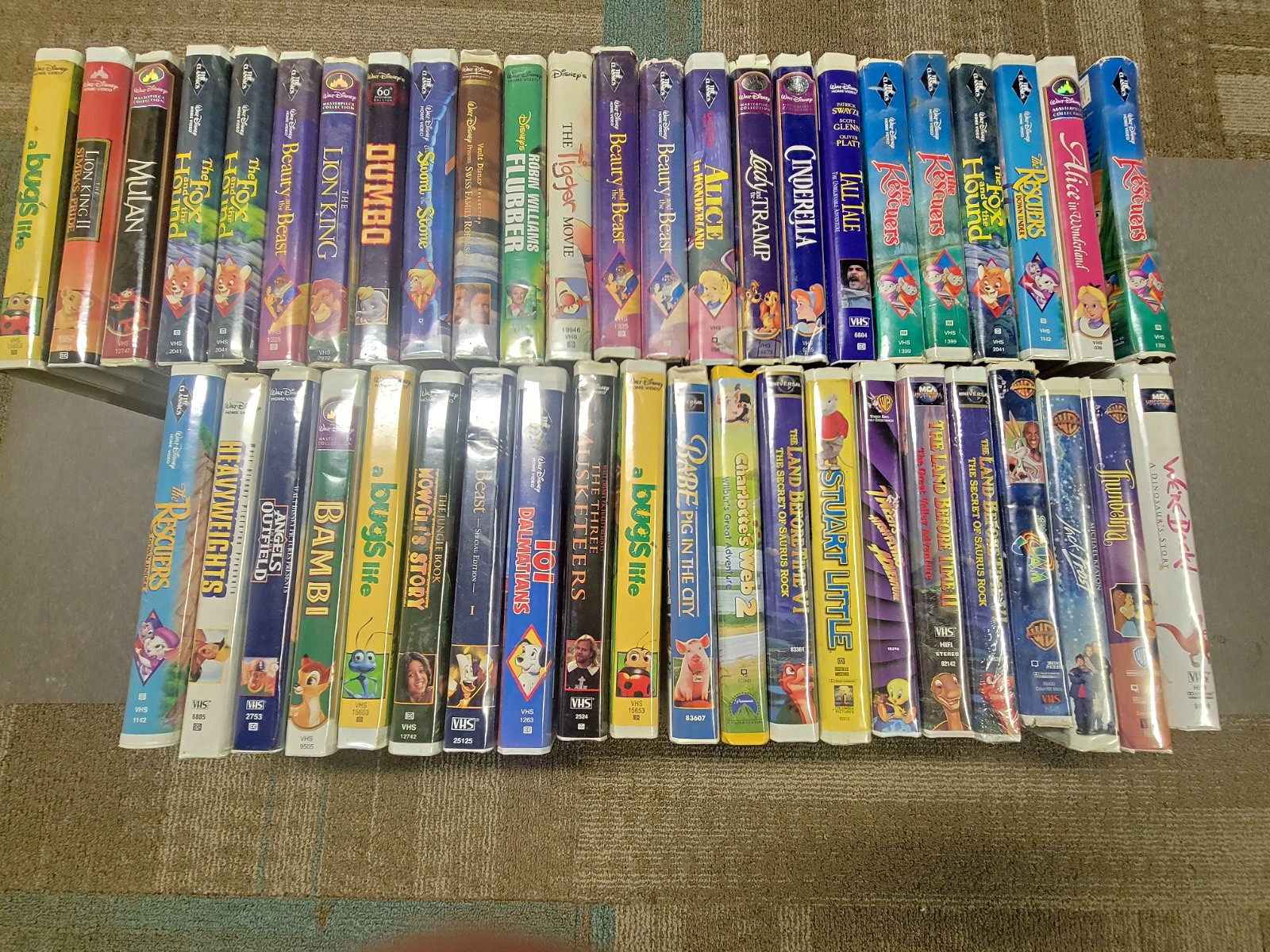 Vintage Disney Vhs Lot Of 45. Vintage Vhs Kids Movies Lot 45 Movies