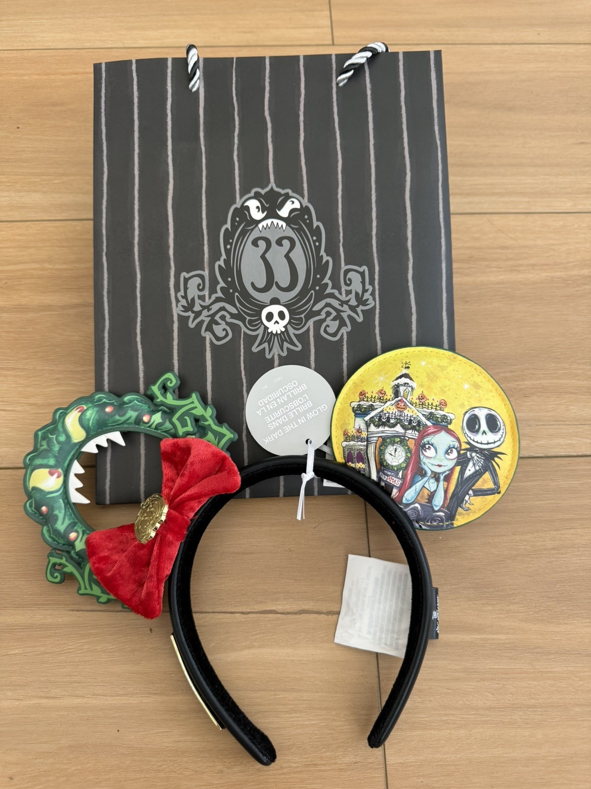 Disneyland Club 33 Nightmare Before Christmas 25th Haunted Mansion Holiday Ears 