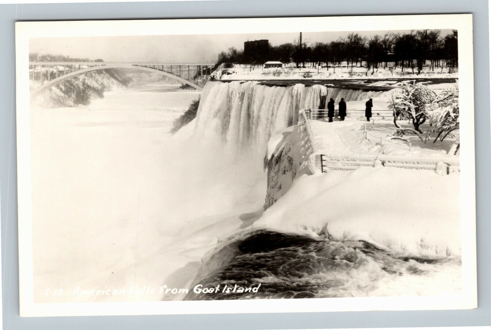 Niagara Falls NY American Falls From Goat Island RPPC New York Vintage Postcard