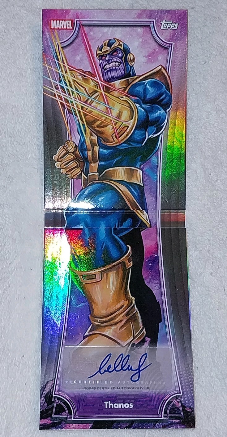 2026 Topps Marvel Neon THANOS Giant Sized Booklet Auto 1:9,925 Odds The Avengers