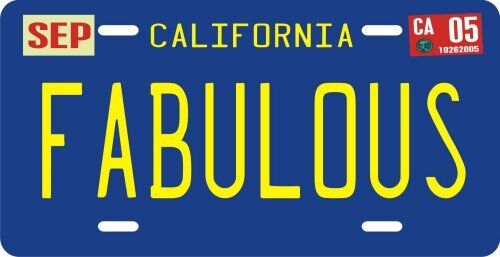 Fabulous California Metal License plate