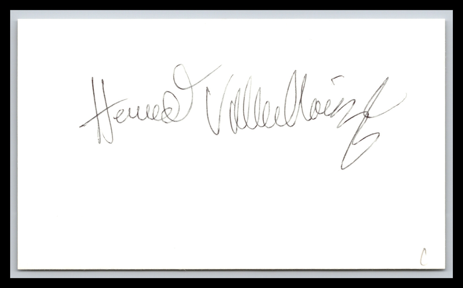 Herve Villecaize - Actor - 3x5 Card - Signed / Autograph (c)