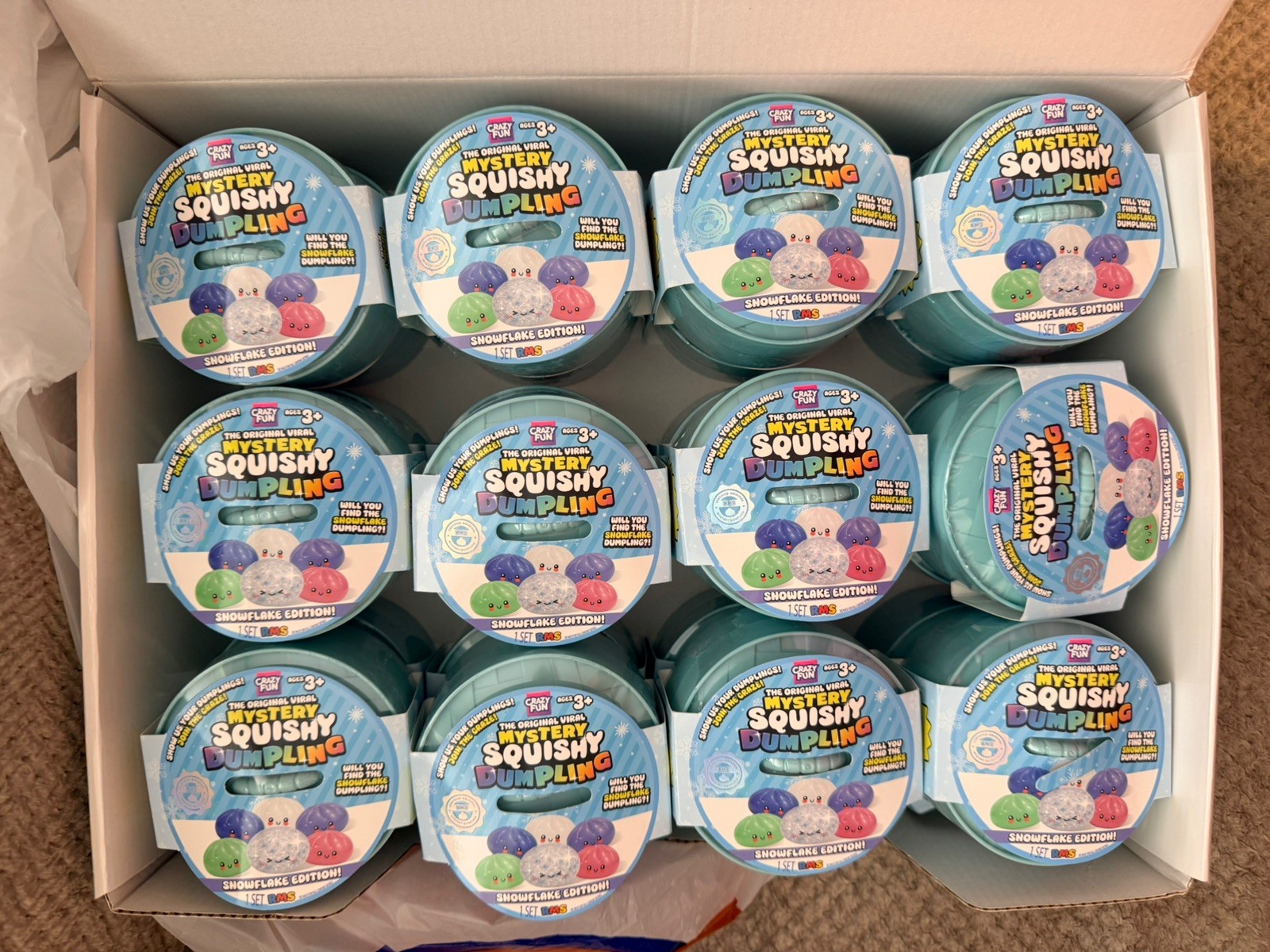 RMS Crazy Fun Dumpling FULL CASE OF  24 CRUNCH Hobby lobby snowflake sealed ❄️