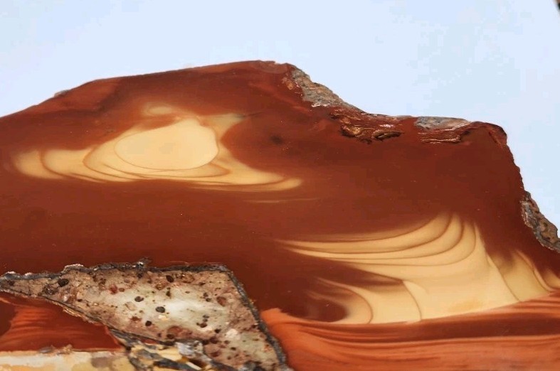 Bruneau Jasper With Orbs,  Museum Quality, Extra Large Polished Slab. (188 gram)