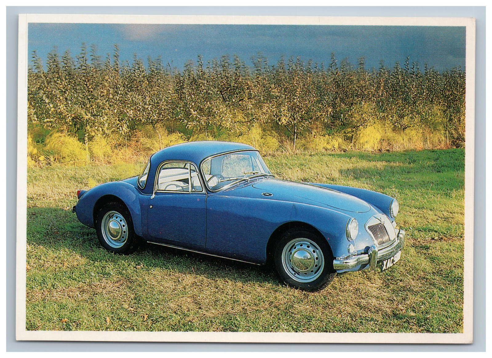 Vintage MGA Coupe Advertising Postcard Unused  Classic & Sportscar Magazine