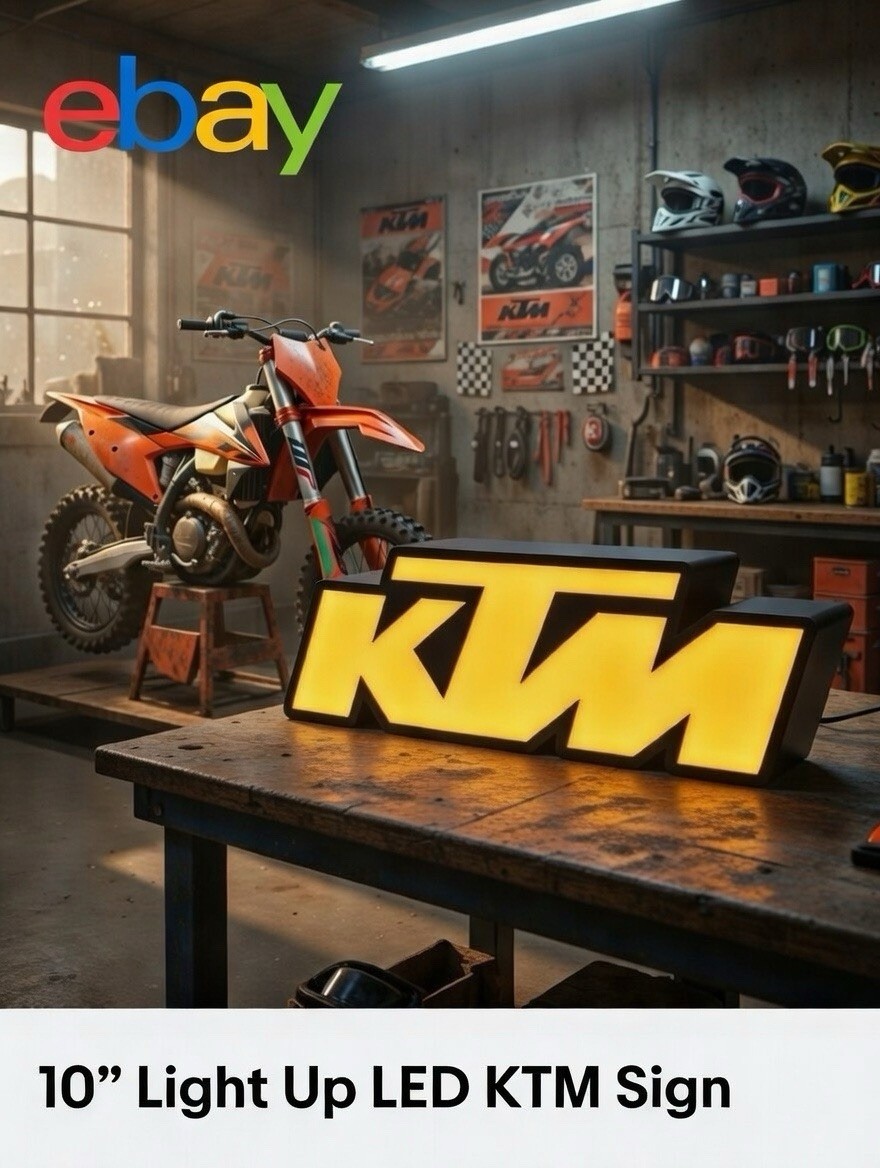 KTM Motorcycle  Light Up LED Neon  Sign - Motocross Dirtbike Moto Duke MX