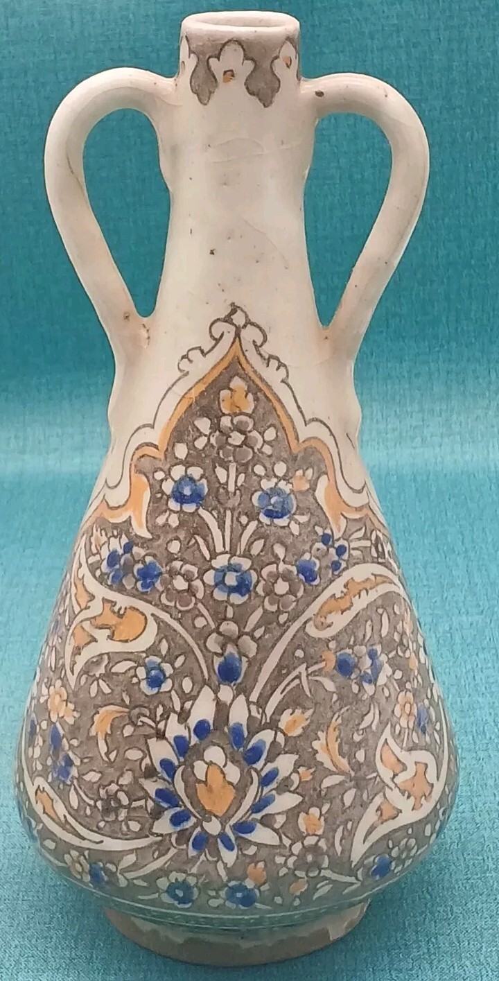 RARE Antique Double-Handled Vase, Possibly 1940s 10\