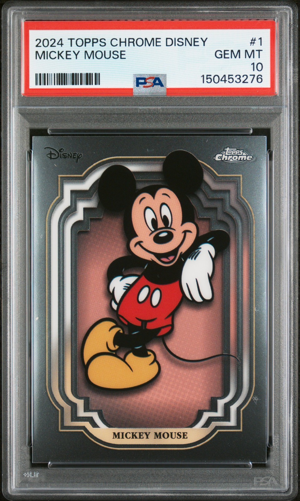 2024 Topps Chrome Disney #1 Mickey Mouse PSA 10
