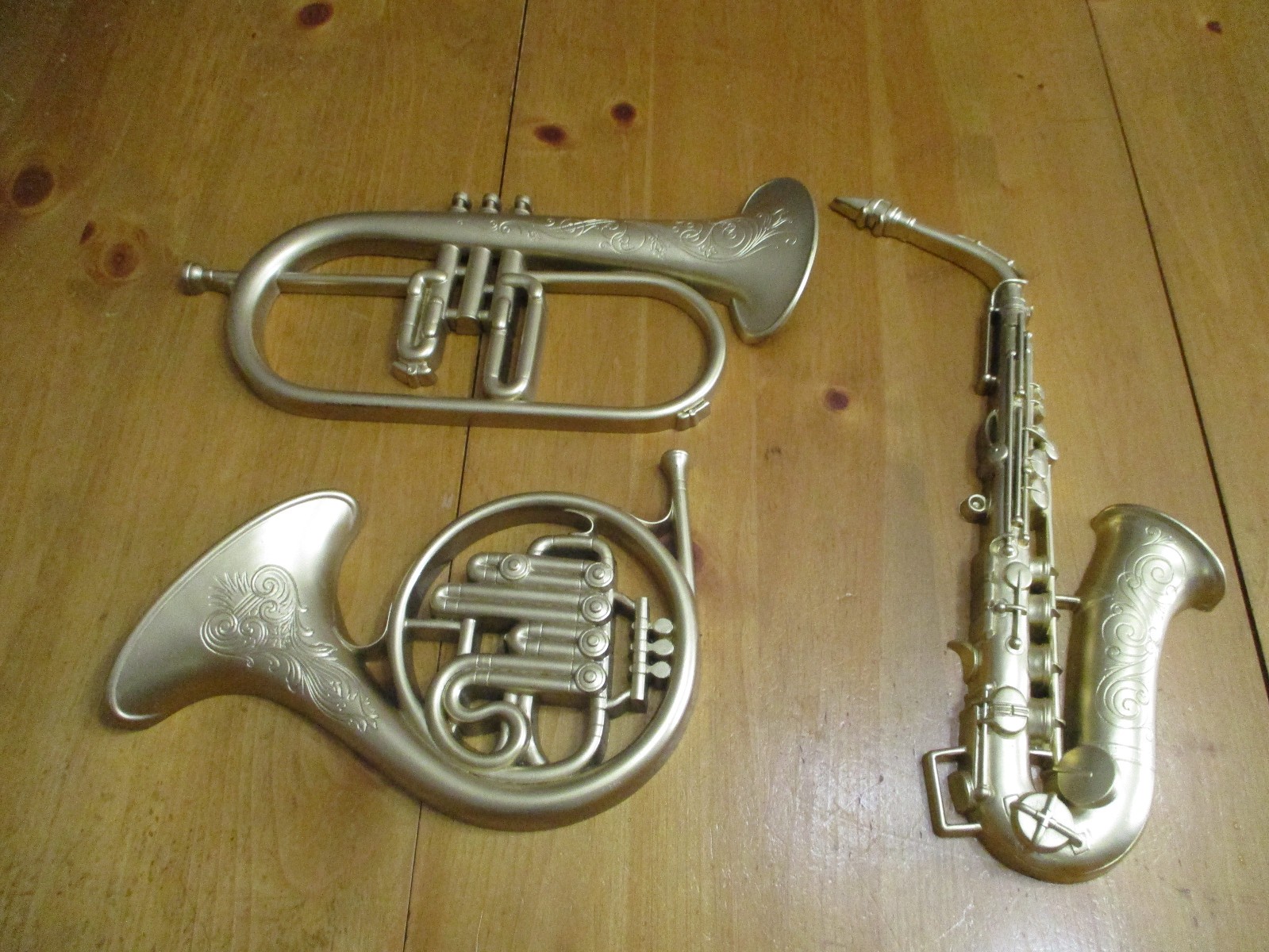 Vintage, MCM, 1978 Syroco Musical Instruments Wall Hangings 7562 Complete Set,US