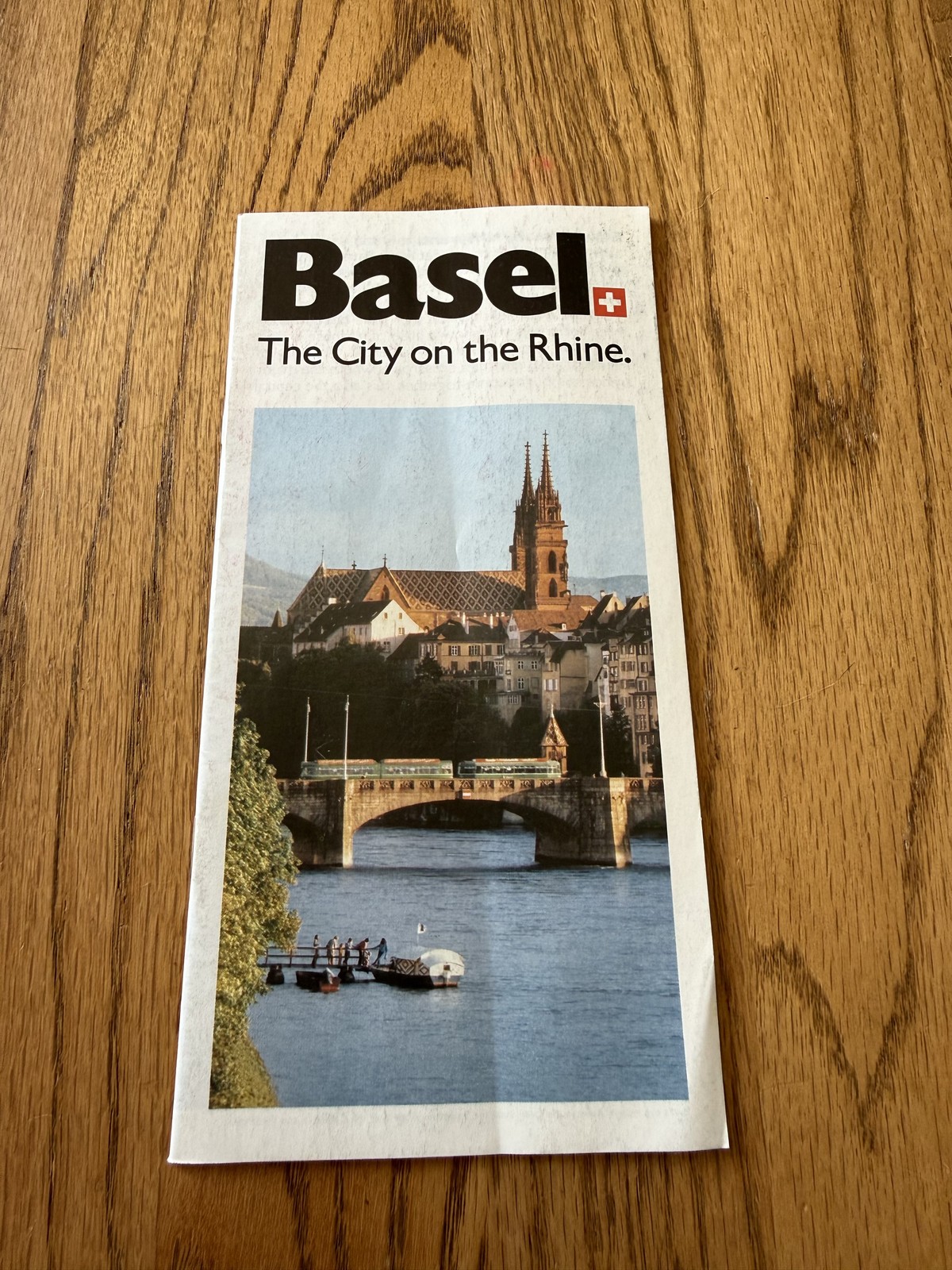 Vintage Basel The City On The Rhine Travel Brochure Map Switzerland Color