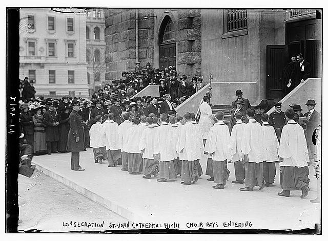 St Johns Cathedral 1910s Consecration Choir Boys Entering Church Crowd