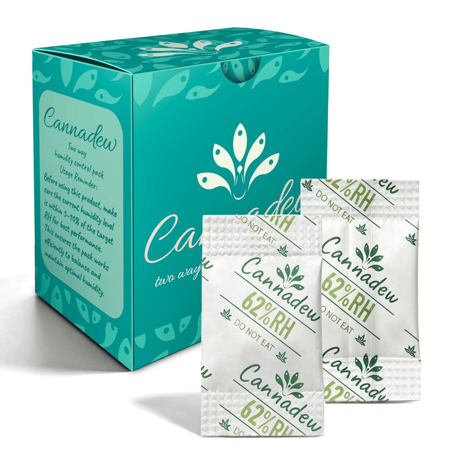 62% RH, 3g (20 Pack) Cannadew Two-Way Humidity Control Pack- For small container 62% RH, 3g (20 Pack) Cannadew Two-Way Humidity Control Pack- For small container