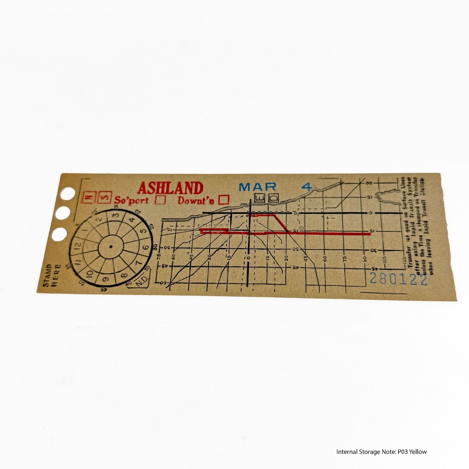 Vintage Chicago Surface Lines Rapid Transit Transfer Ticket Railroadiana