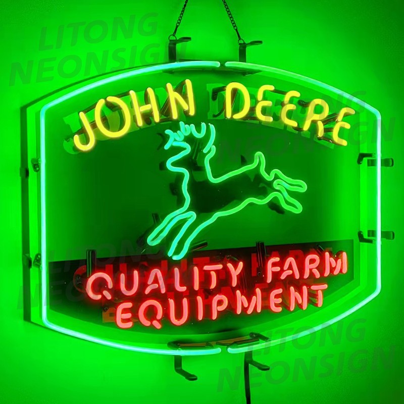 US STOCK Deere Farm Equipement Neon Sign 24\