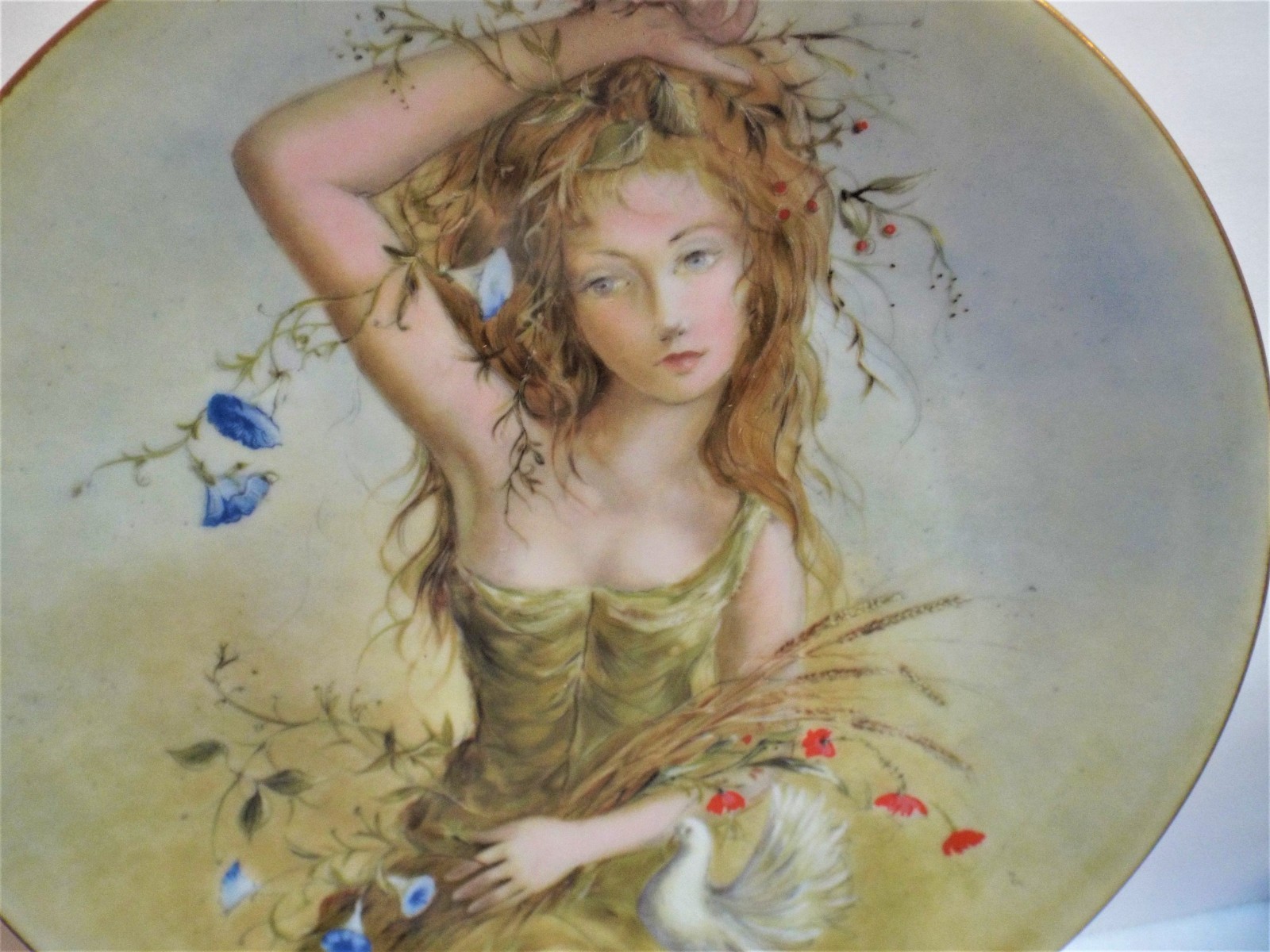 LIMOGES D\'arceau Guy Cambier PLATE Art Nouveau Summer Girl La Jeune Fille D\'Ete