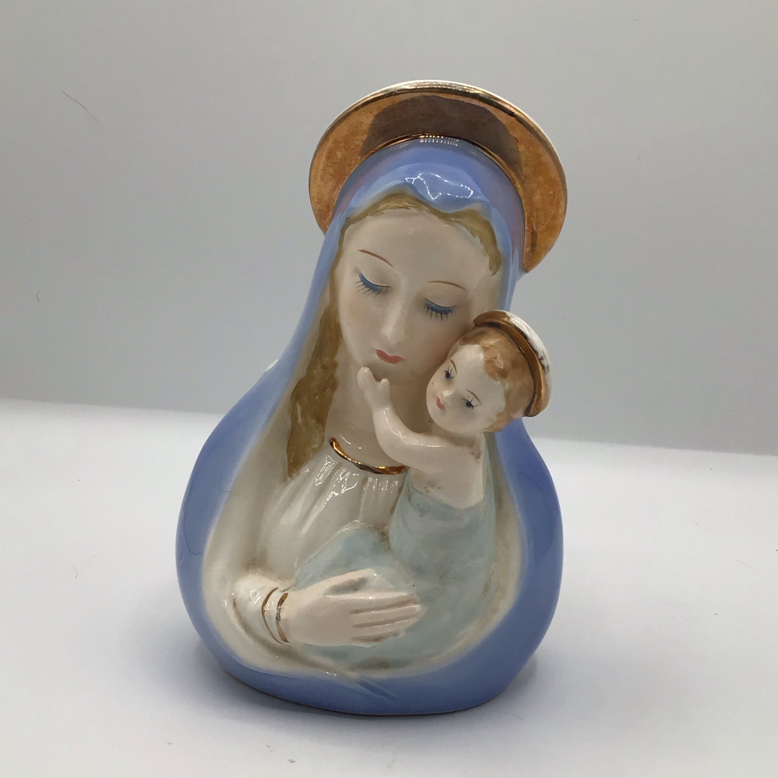 Madonna and Child Vintage Ceramic Planter