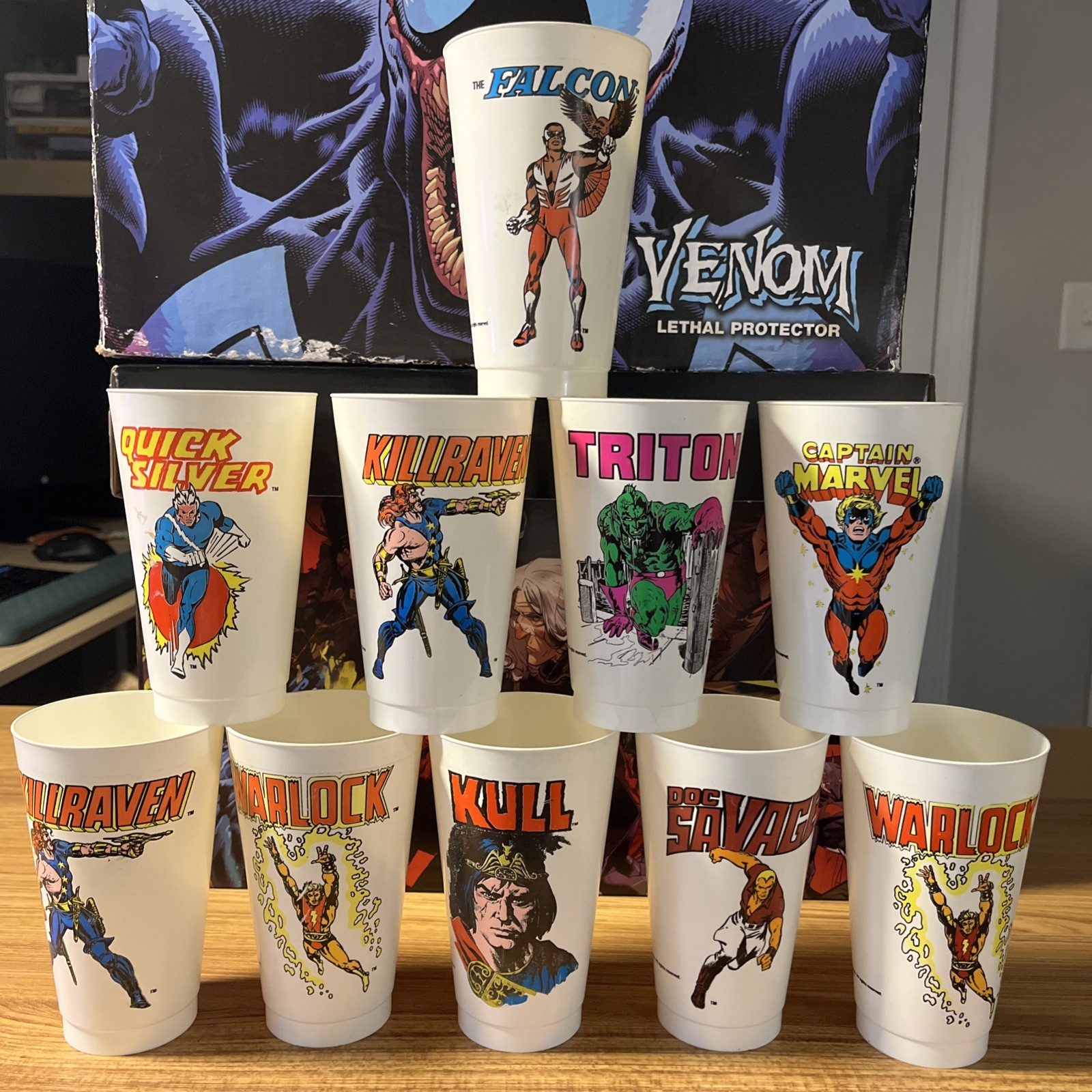 Vintage Marvel 7-11 Plastic Cups Set Of Plastic “10” 1975 Clean « READ » Vintage Marvel 7-11 Plastic Cups Set Of Plastic “10” 1975 Clean « READ »