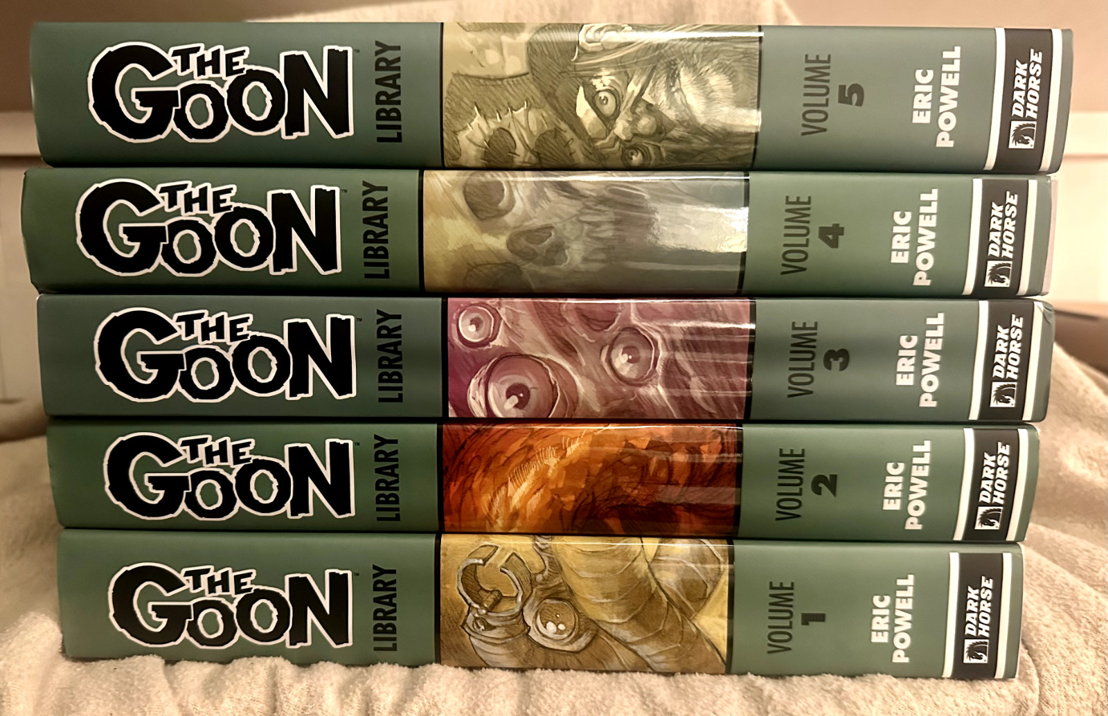THE GOON LIBRARY EDITION FULL Set VOL 1 2 3 4 & 5, HARDCOVER, OOP, ERIC POWELL