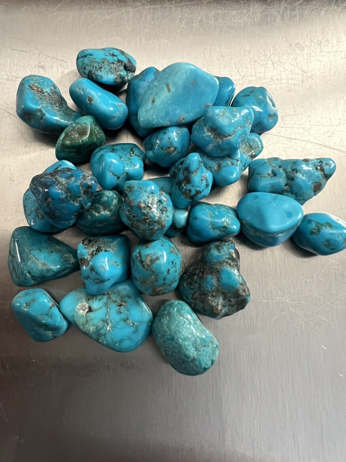 Natural Old Waterweb Southwest USA Turquoise Rough Stone Gem 50 Gram Lot d