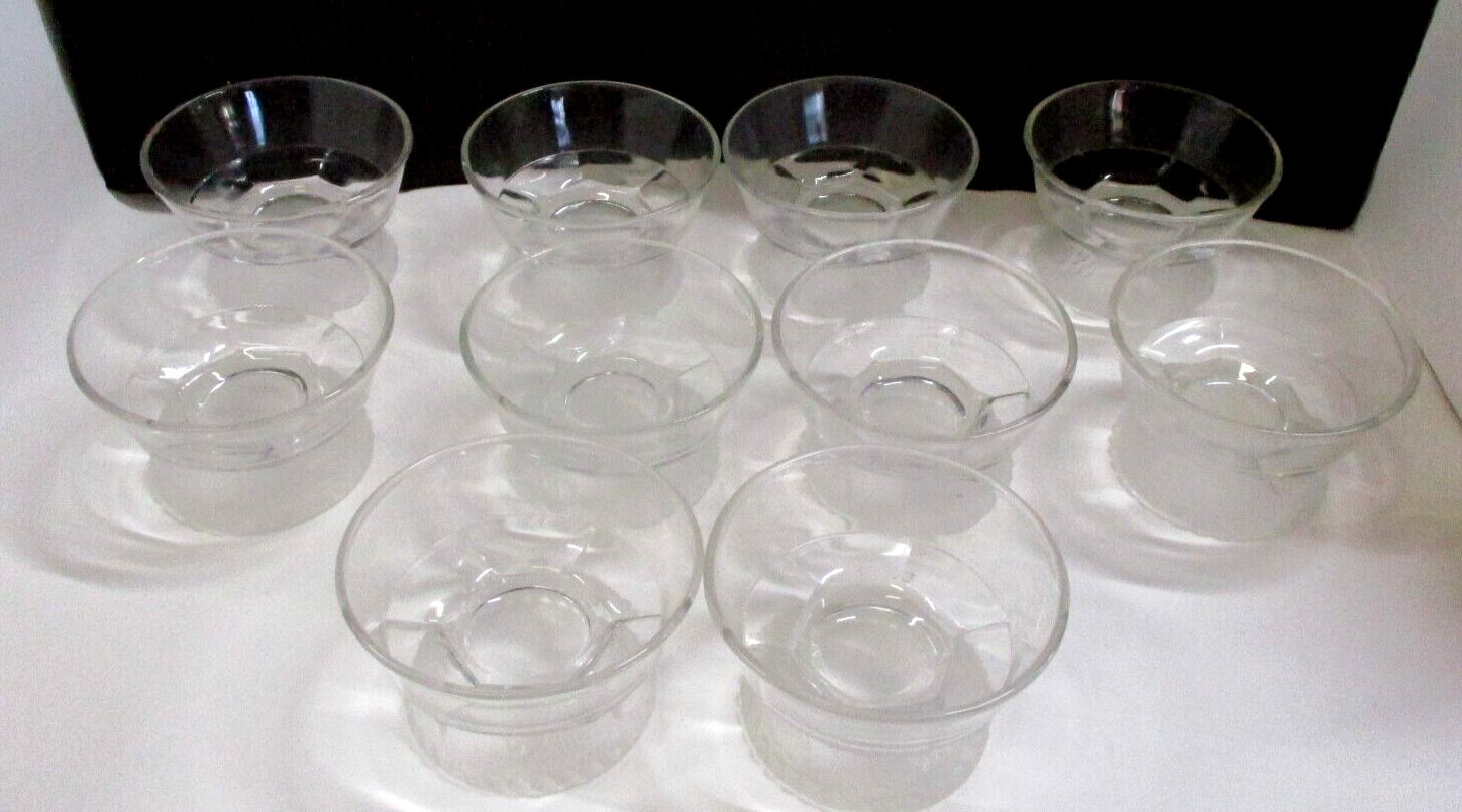 10 EAPG Gillinder & Sons Frosted Lion Glass Berry Bowls