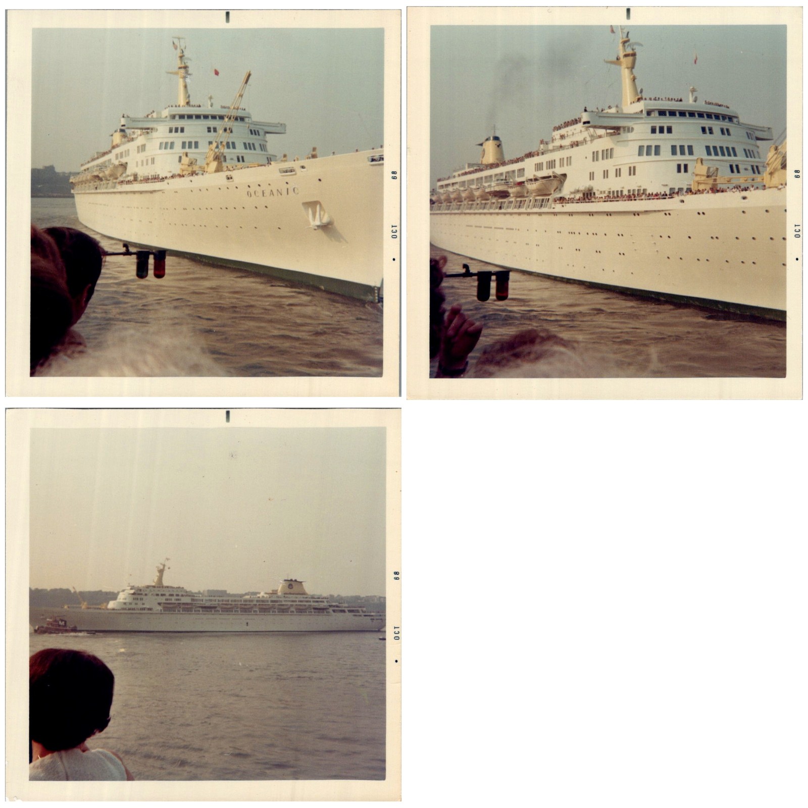 SS Oceanic October 1968 Ocean Liner Lot of 3 Photographs
