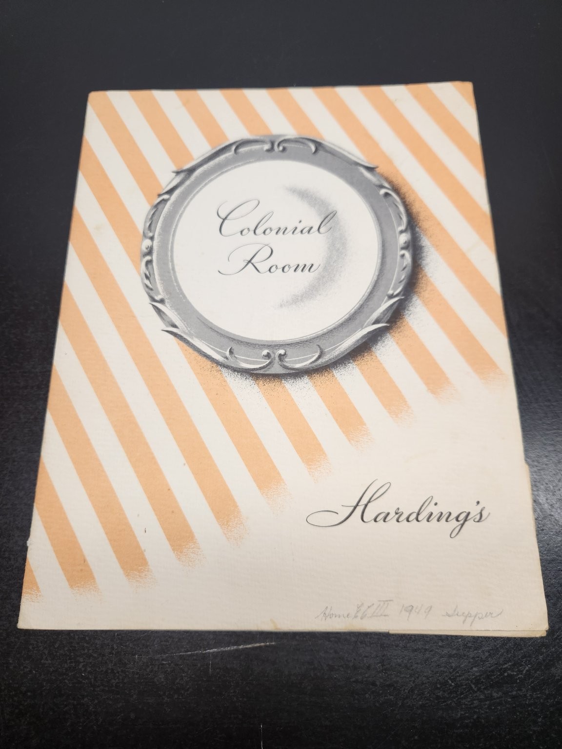Vintage 1949 Harding's Colonial Room Chicago Restaurant Menu Ephemera Vintage 1949 Harding's Colonial Room Chicago Restaurant Menu Ephemera