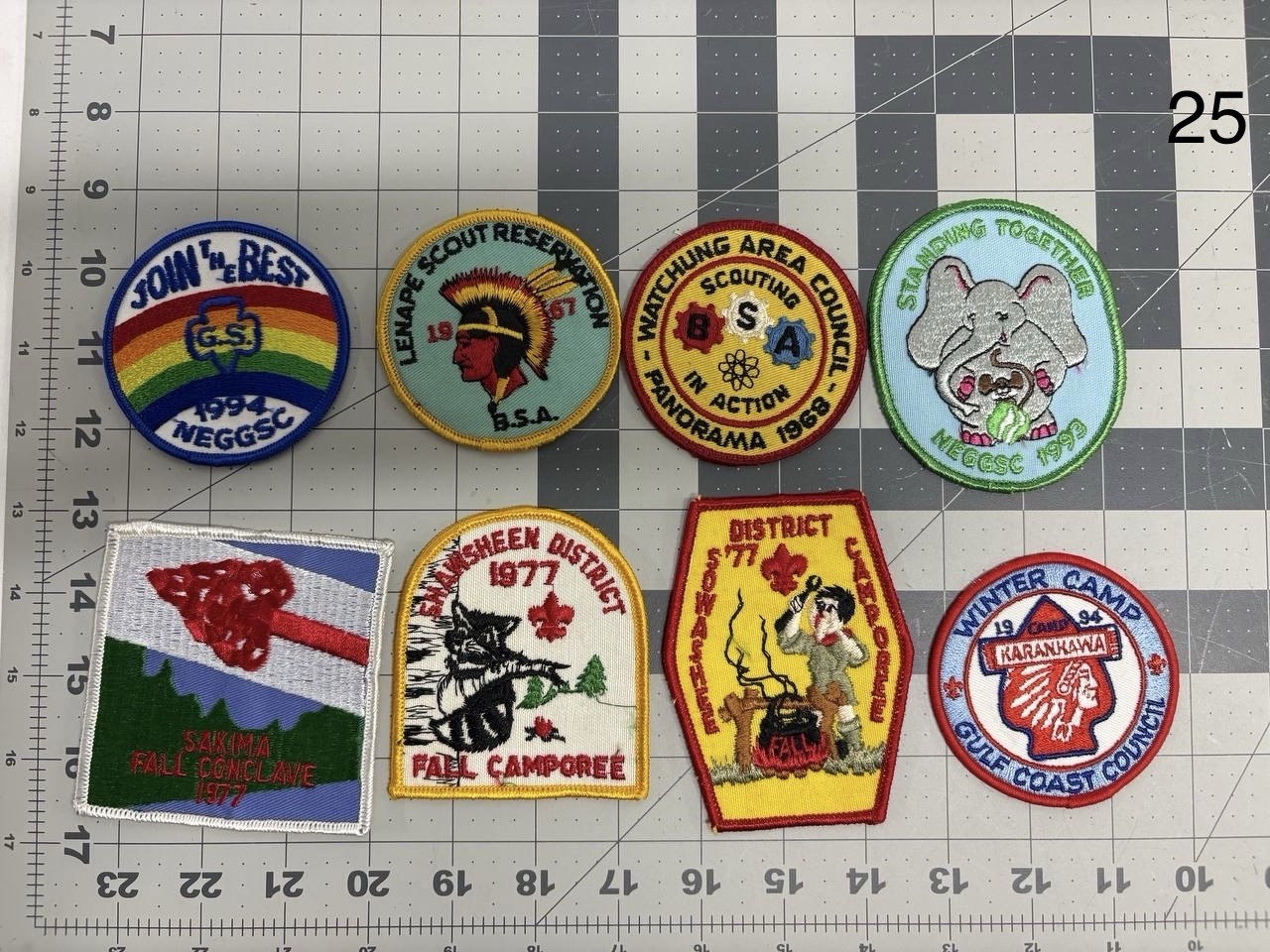 Lot 8 Vintage BSA Patches 1967 Lenape Scout Reservation 1968 Watchung Sowashe NJ