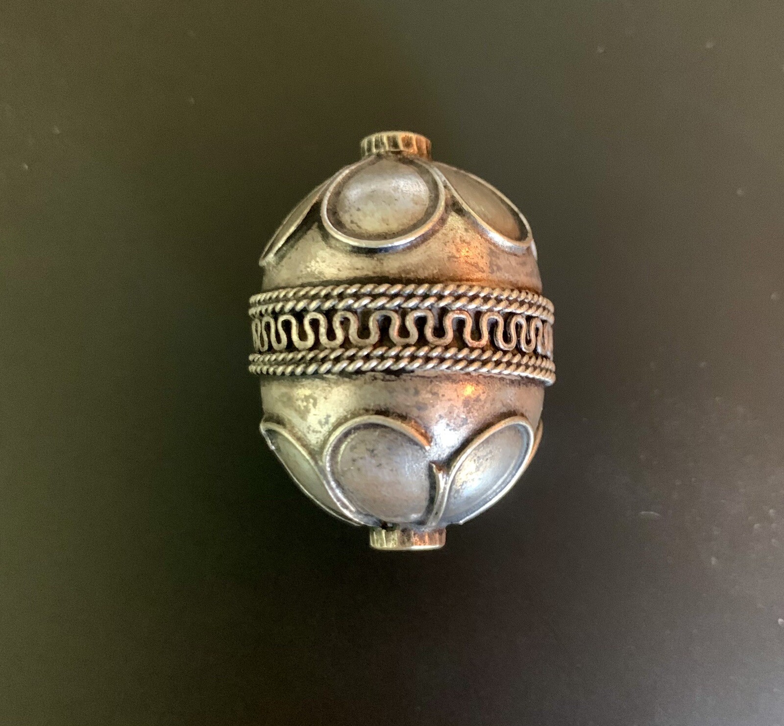Vintage/Antique Large (10g) Turkmen Bead. Approx 1.5” X 1”