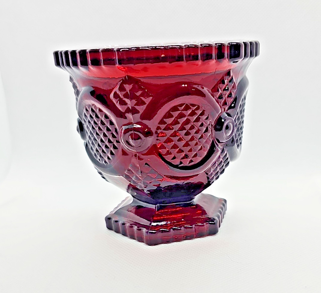 Avon Vintage 1876 Cape Cod Collection Ruby Red SUGAR BOWL