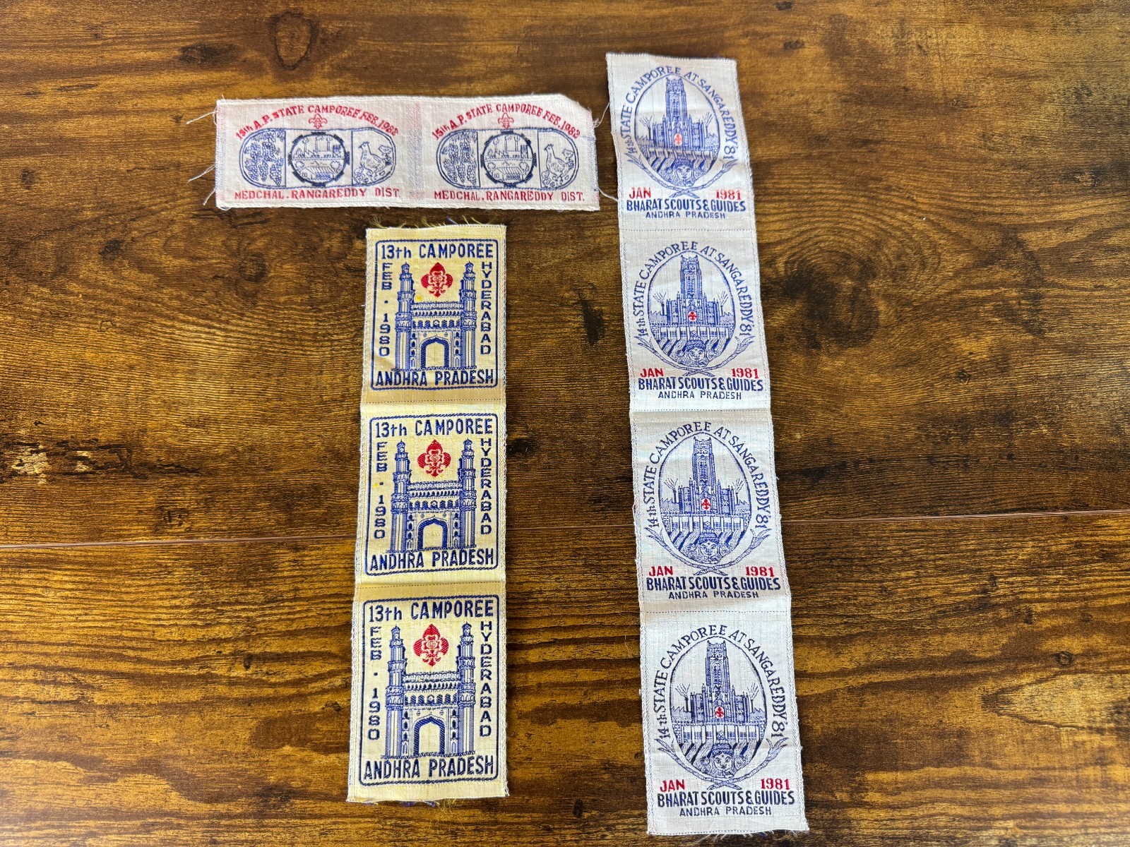 Bharat Scouts & Guides India SUPER VINTAGE 1980-1982 CAMPOREE 9 Patch Lot