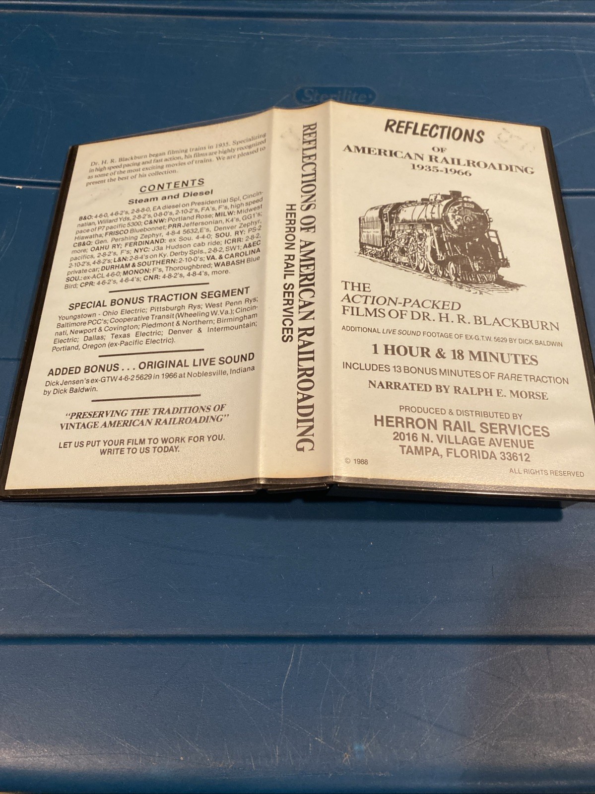 Herron Rail Video Trains Reflections Of American Railroading VHS 1988 GTW 5629