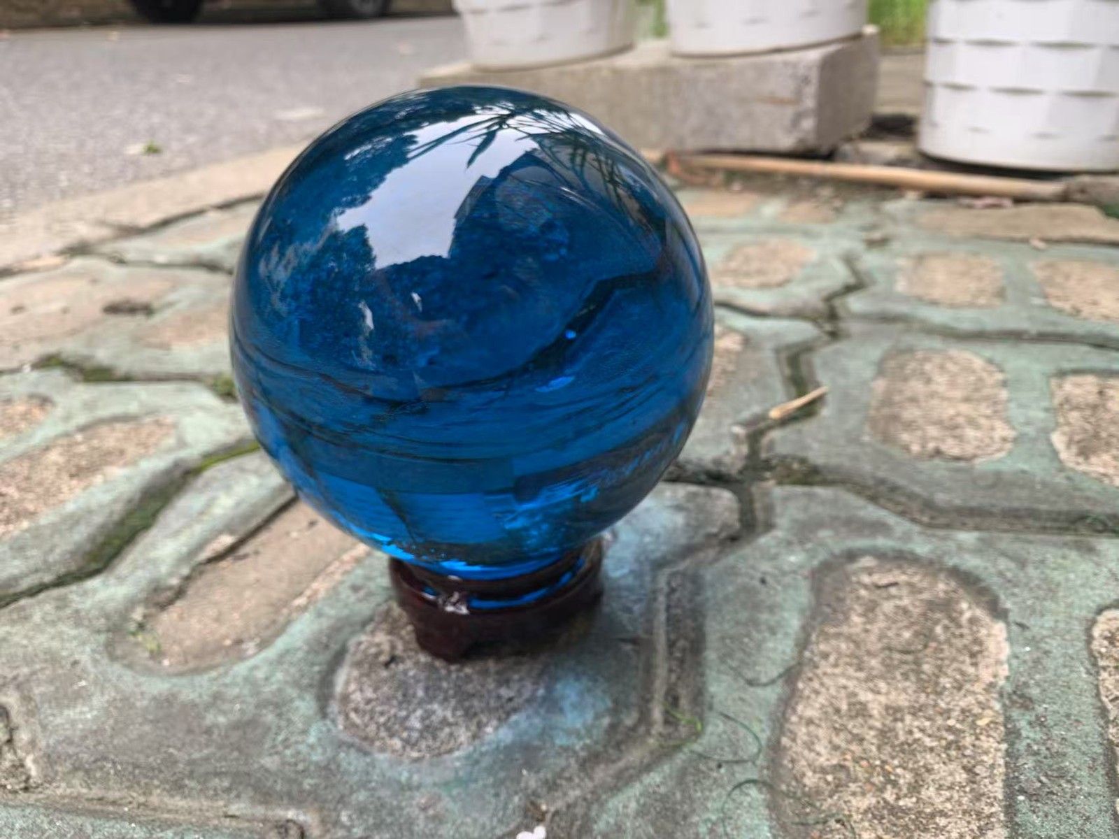 40-120mm Natural Sky Blue Sphere Large Crystal Ball Healing Stone
